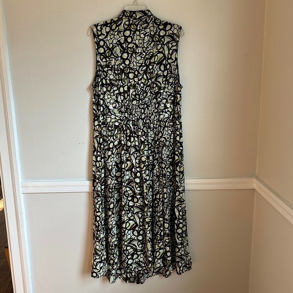 3/$20 💥 Studio 1940 Maxi Dress Front Button Down Collared Smocked Back Teacher - Picture 7 of 17